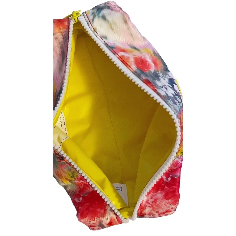 Athleta Supergoop Cosmetics‎ Bag Floral Make-up Watercolor Travel Pouch